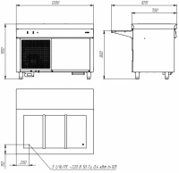 Охлаждаемый стол Atesy Ривьера ОС-1200-02