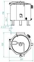 Котел пищеварочный Abat КПЭМ-250 шестигранный